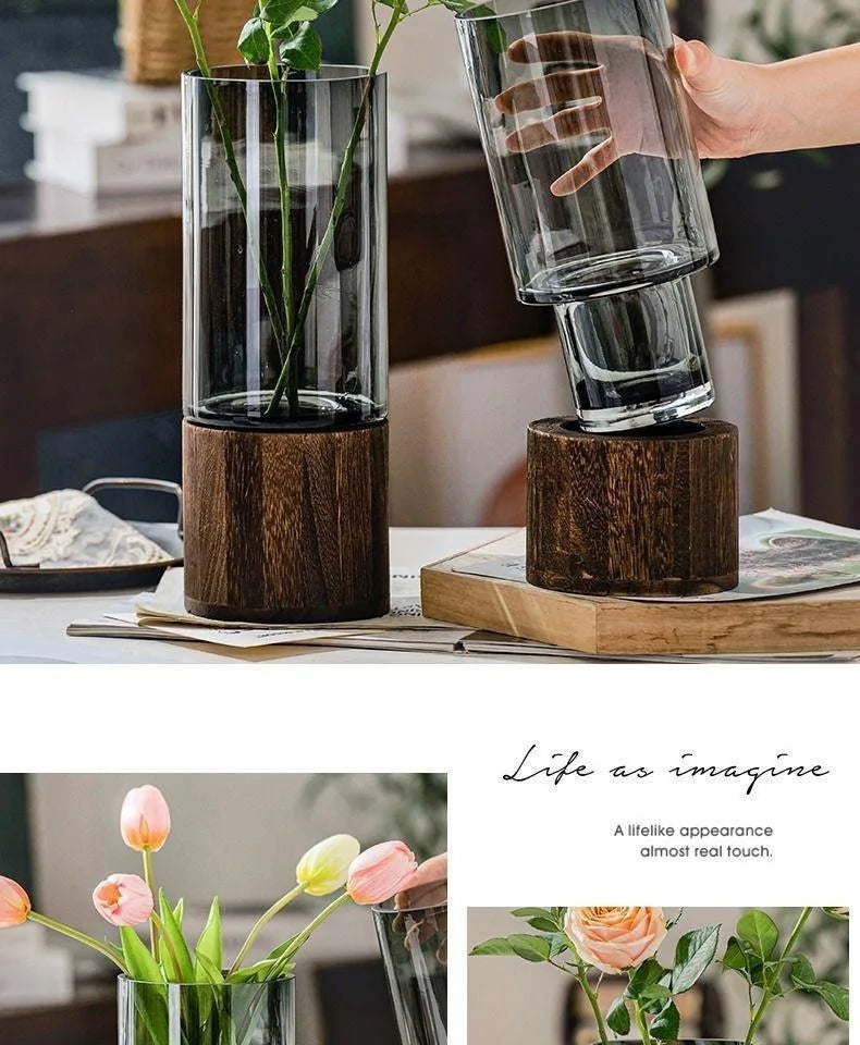LumiGlass™ Retro Primary Color Glass Vase