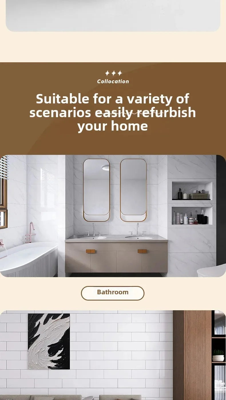 Premium Waterproof PVC Marble Tile Stickers – Self-Adhesive Wall & Floor Decals (10–50 Pack)