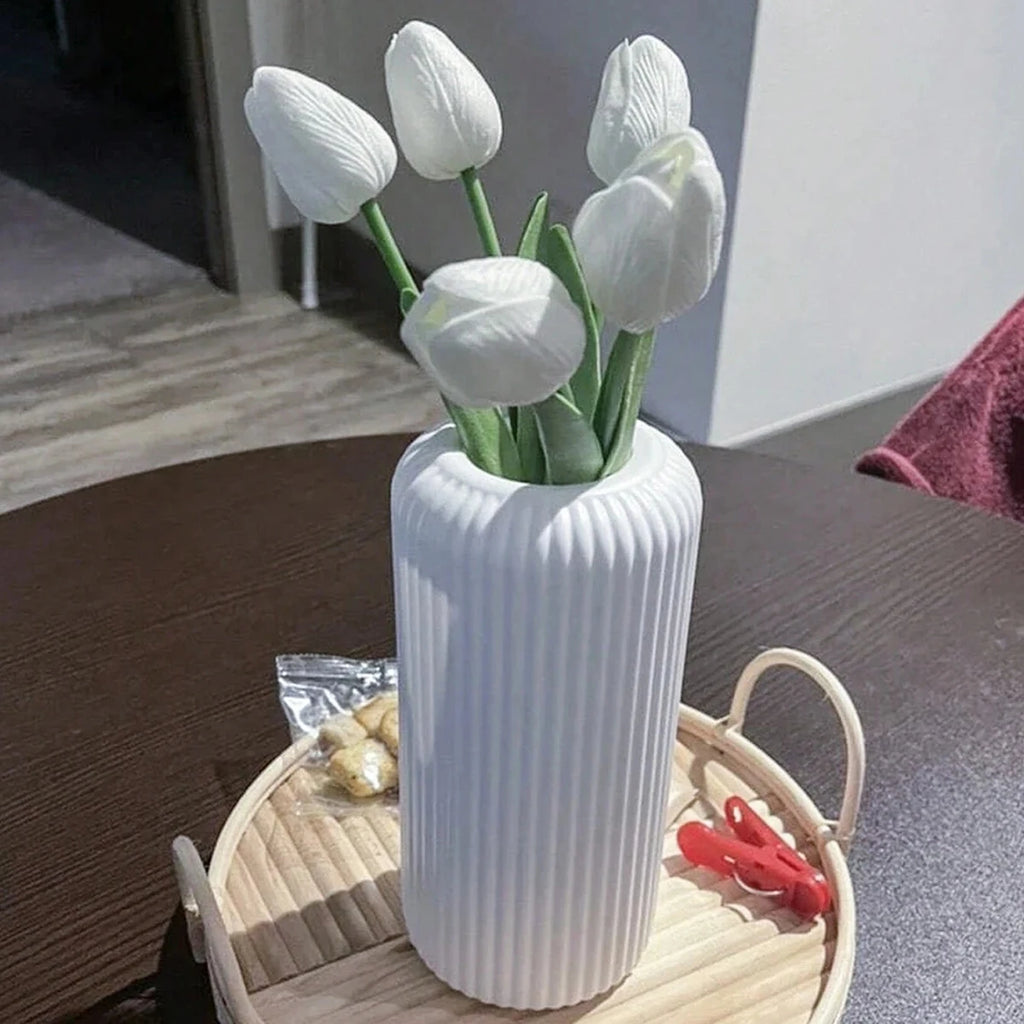 Store & Brand Names (Sleek, Modern & Catchy)

LineaVase

RibbedFlora

CeramicFlex

StudioStripe

CurveClay

ModRib Studio

Marketplace & Amazon SEO Titles (High Search Volume)

Striped Ceramic-Look Plastic Flower Vase – Sha