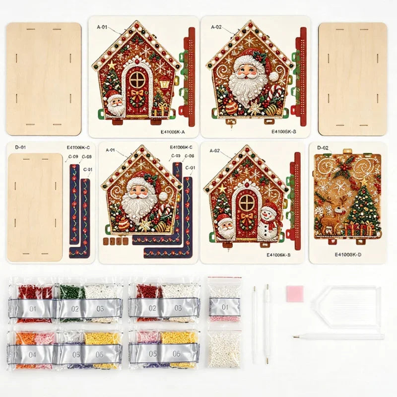 Christmas Cottage Pearl Painting Set