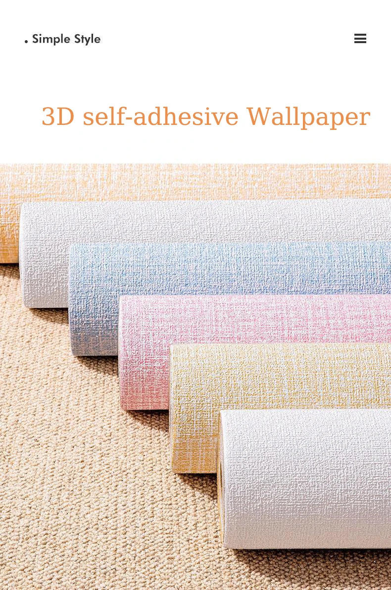 SoftClad™ Thickened Linen-Look Waterproof Wall Stickers