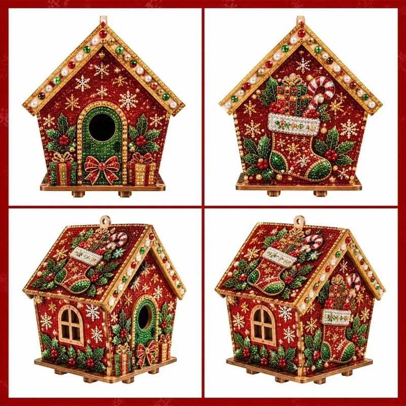 Christmas Cottage Pearl Painting Set