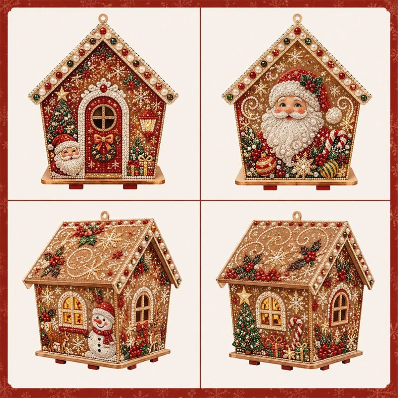 Christmas Cottage Pearl Painting Set