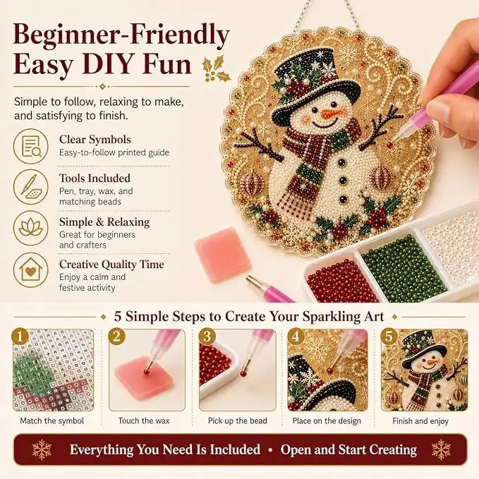 3D Pearl Christmas Suncatcher Kit