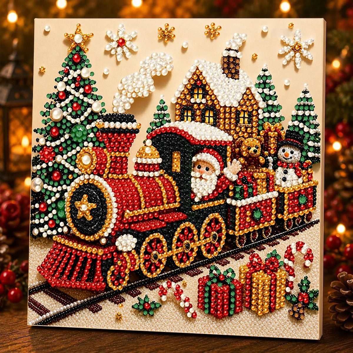 Framed Christmas Pearl Art Kit
