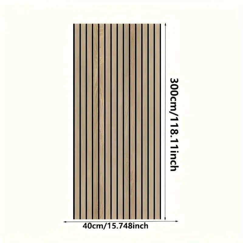 3D Slat Grille Peel-and-Stick Wall Panels – Thickened, Waterproof Self-Adhesive Wallpaper (3M)