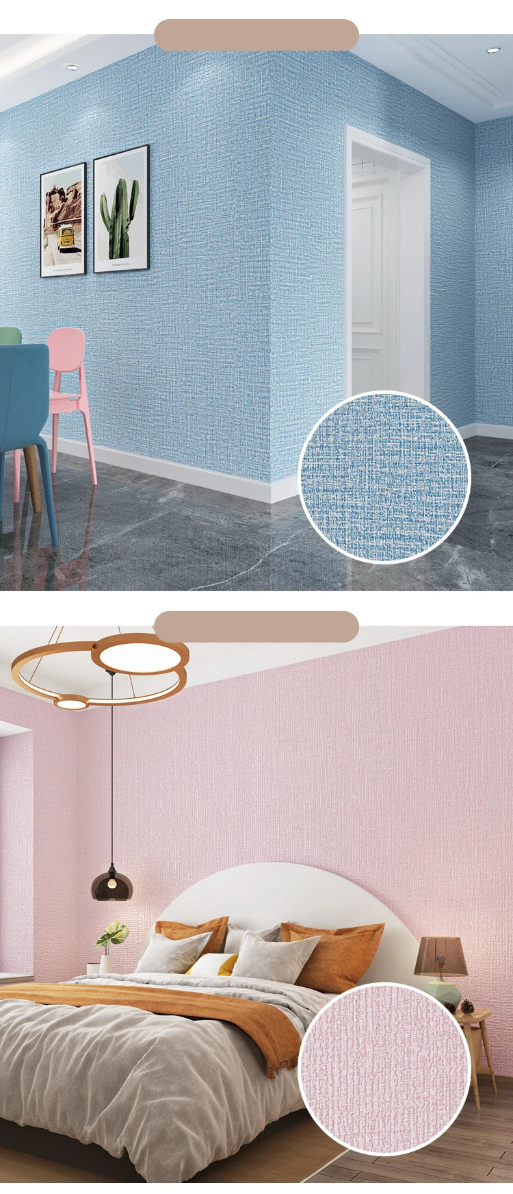SoftClad™ Thickened Linen-Look Waterproof Wall Stickers