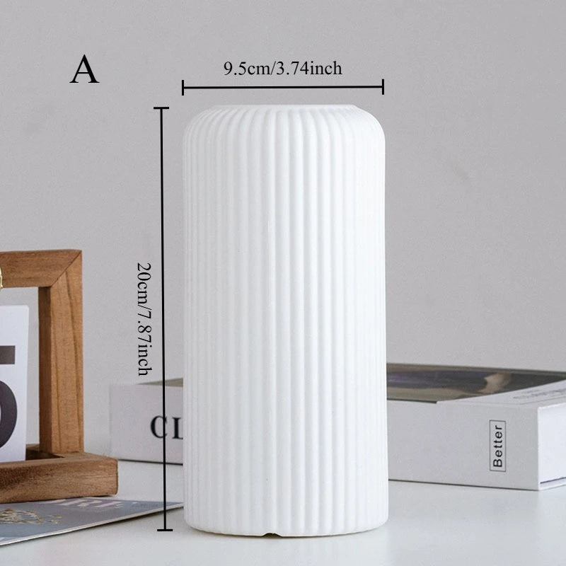 Simple Plastic Vase Donut Shape Single Flower Pot