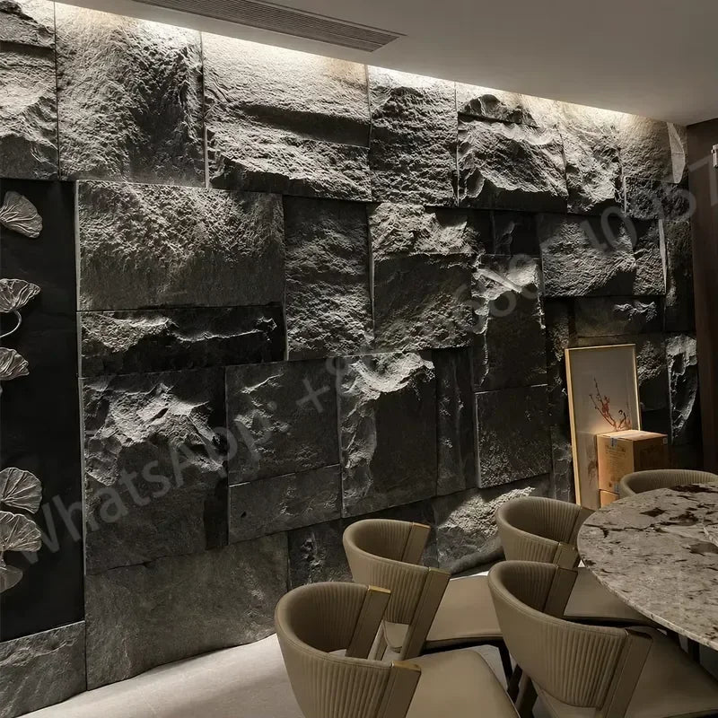 LuxeClad™ 3D PU Faux Stone Facade Panels