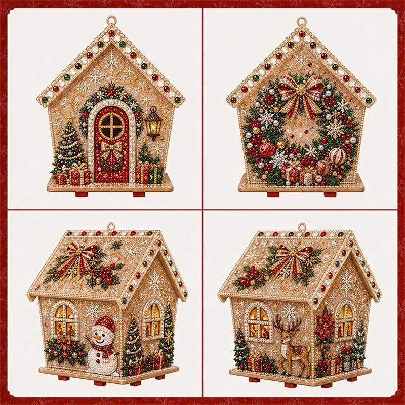 Christmas Cottage Pearl Painting Set