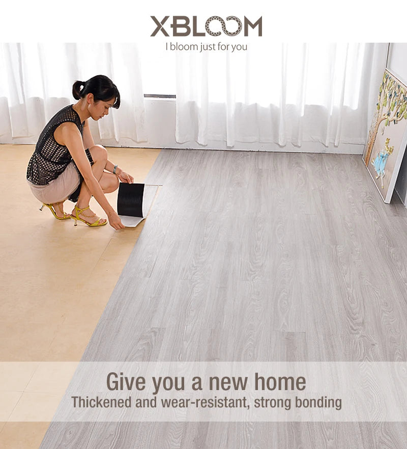 Ultra-Durable Wood Grain Self-Adhesive Vinyl Tiles