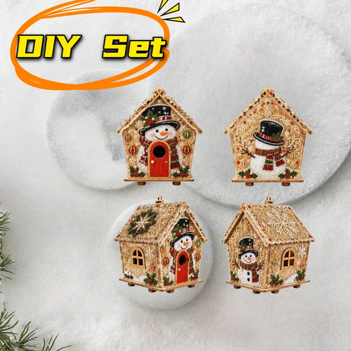Christmas Cottage Pearl Painting Set