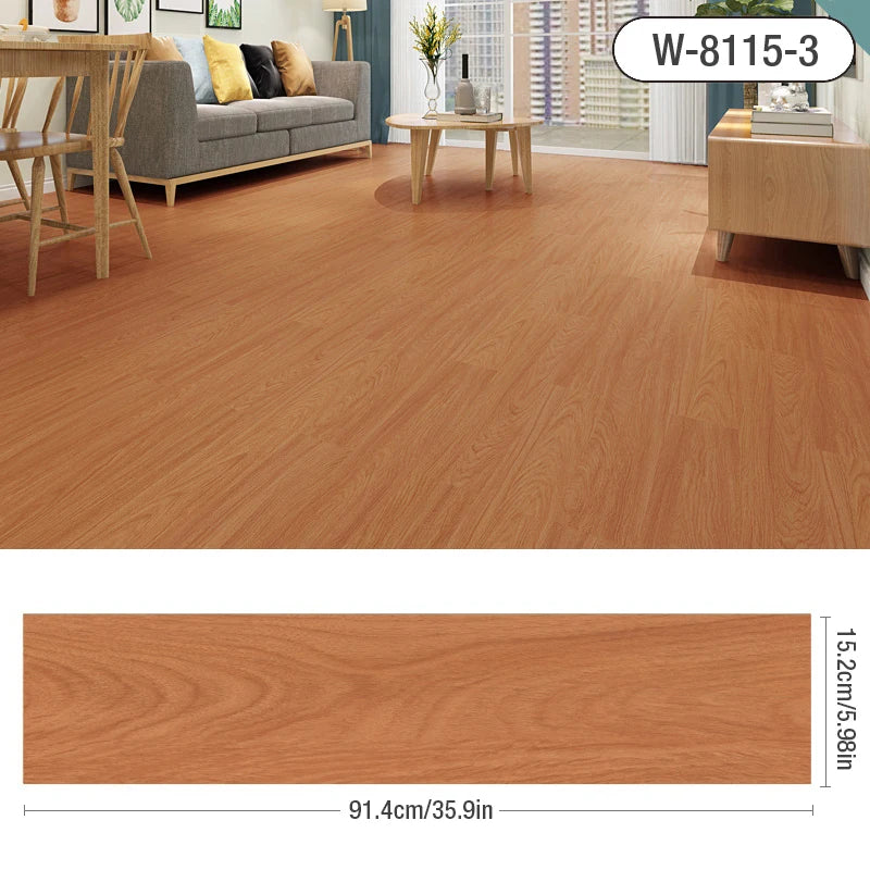 Ultra-Durable Wood Grain Self-Adhesive Vinyl Tiles