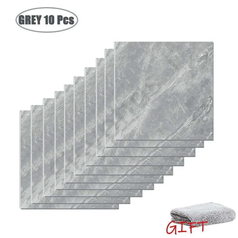 Premium Waterproof PVC Marble Tile Stickers – Self-Adhesive Wall & Floor Decals (10–50 Pack)