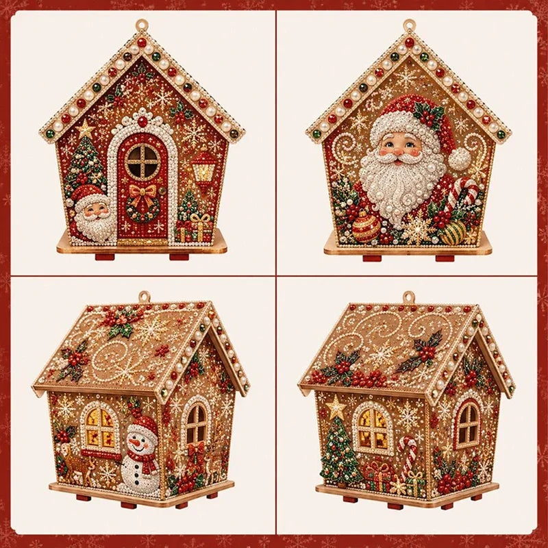 Christmas Cottage Pearl Painting Set