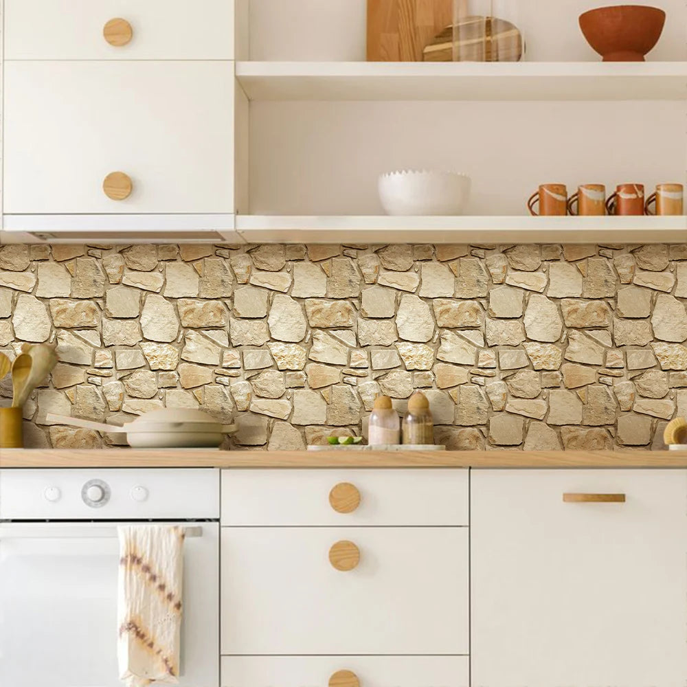 Waterproof 3D Matte Stone Wall Stickers