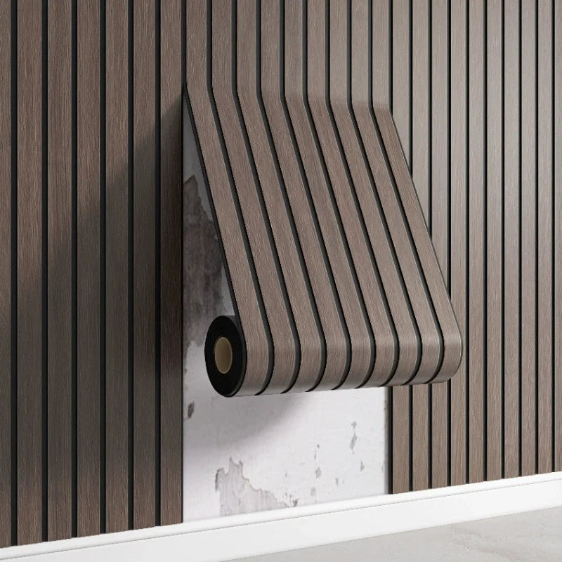 3D Slat Grille Peel-and-Stick Wall Panels – Thickened, Waterproof Self-Adhesive Wallpaper (3M)