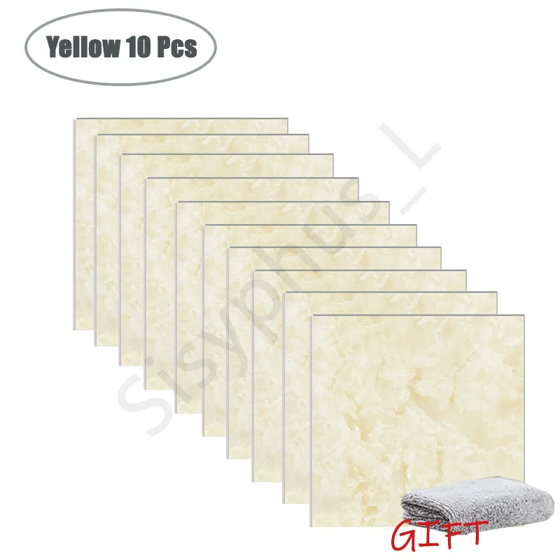 Premium Waterproof PVC Marble Tile Stickers – Self-Adhesive Wall & Floor Decals (10–50 Pack)