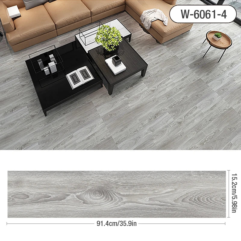 Ultra-Durable Wood Grain Self-Adhesive Vinyl Tiles