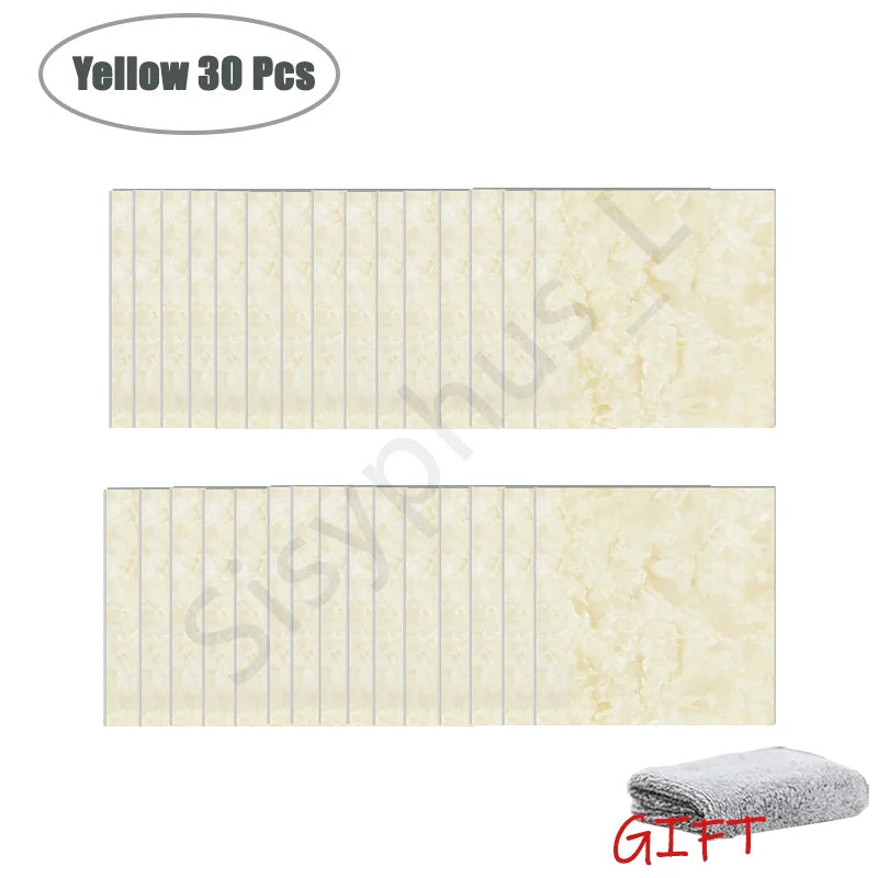 Premium Waterproof PVC Marble Tile Stickers – Self-Adhesive Wall & Floor Decals (10–50 Pack)