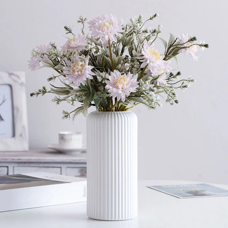 Simple Plastic Vase Donut Shape Single Flower Pot