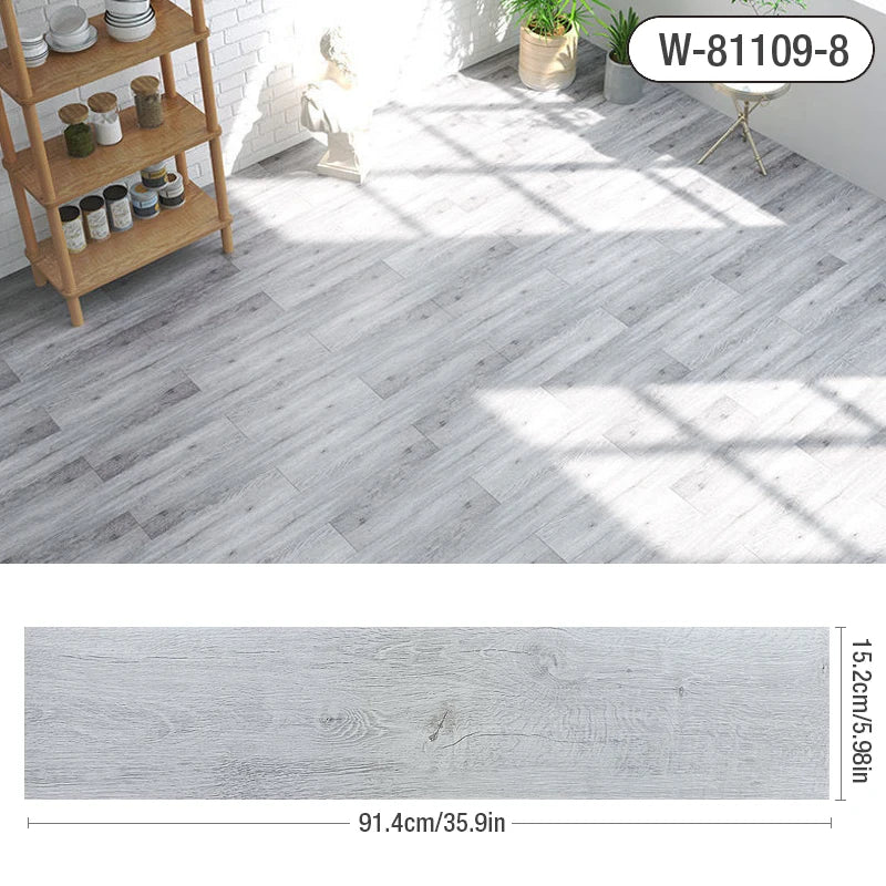 Ultra-Durable Wood Grain Self-Adhesive Vinyl Tiles