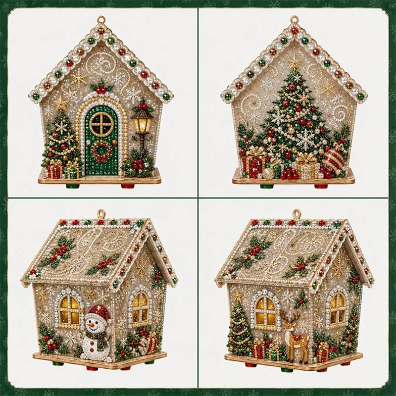 Christmas Cottage Pearl Painting Set