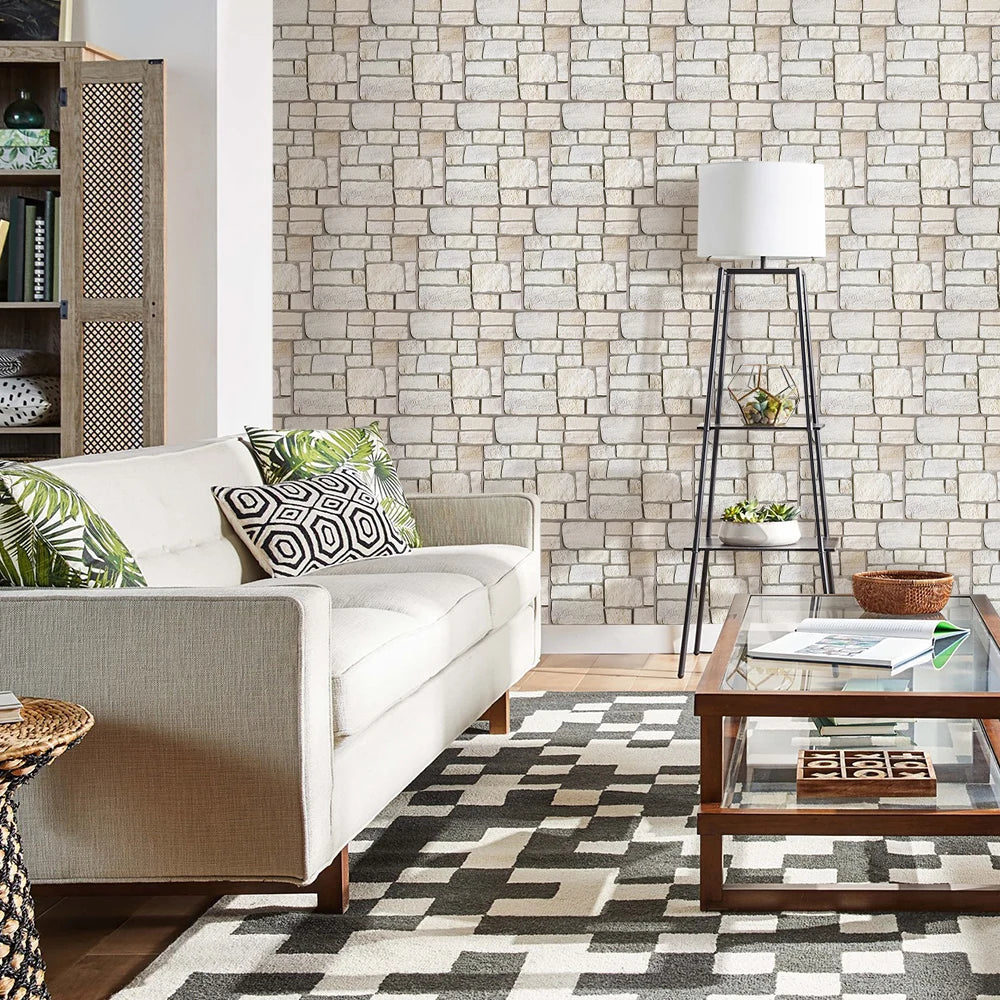 Waterproof 3D Matte Stone Wall Stickers
