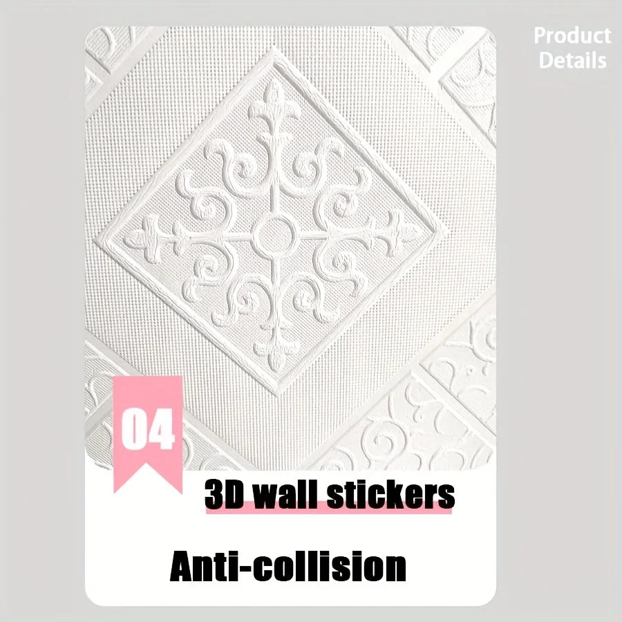 ApexDecor™ 3D Self-Adhesive Foam Ceiling Tiles (20 Pcs)