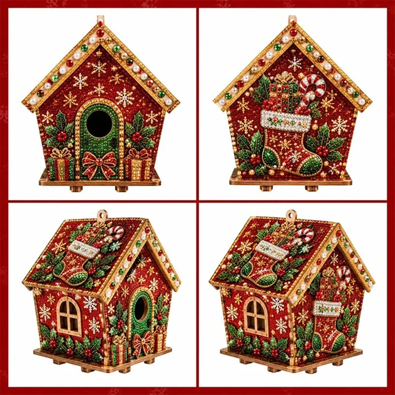 Christmas Cottage Pearl Painting Set