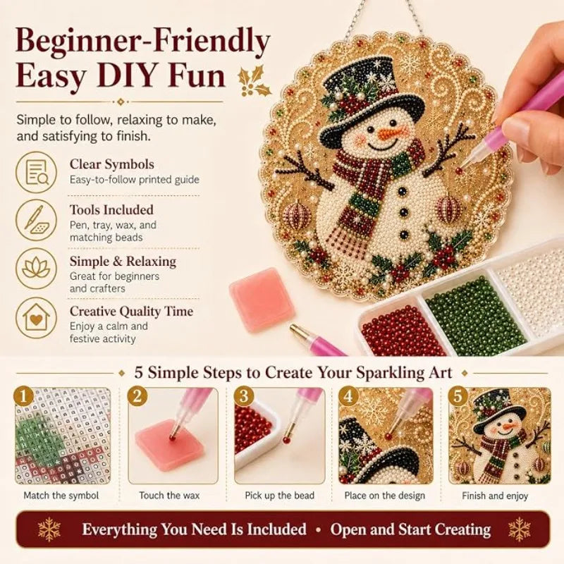 3D Pearl Christmas Suncatcher Kit