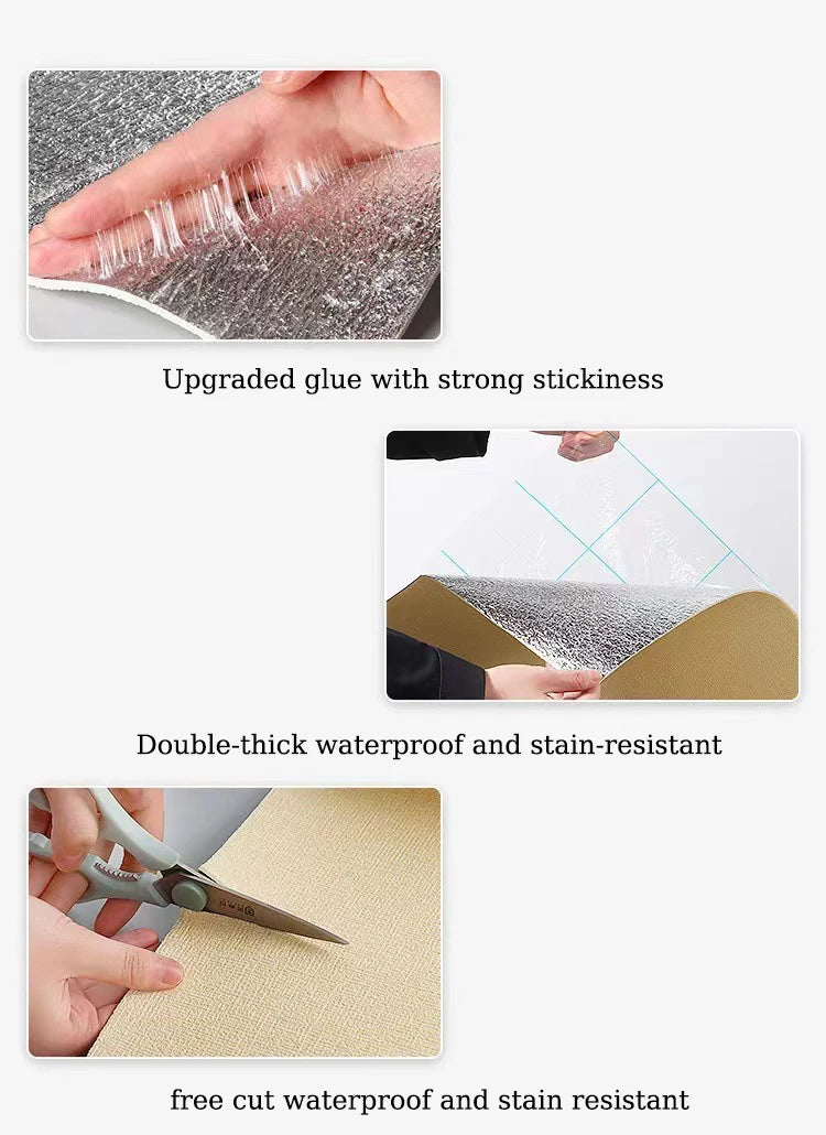 SoftClad™ Thickened Linen-Look Waterproof Wall Stickers