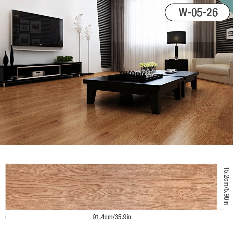 Ultra-Durable Wood Grain Self-Adhesive Vinyl Tiles
