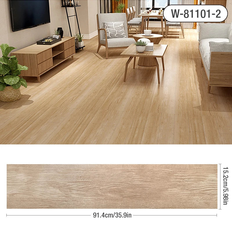 Ultra-Durable Wood Grain Self-Adhesive Vinyl Tiles