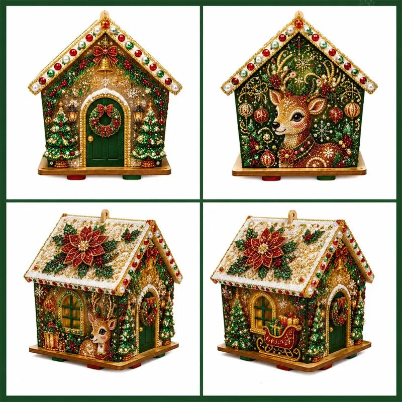 Christmas Cottage Pearl Painting Set