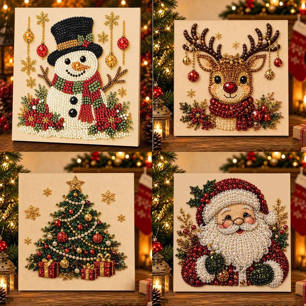 Framed Christmas Pearl Art Kit