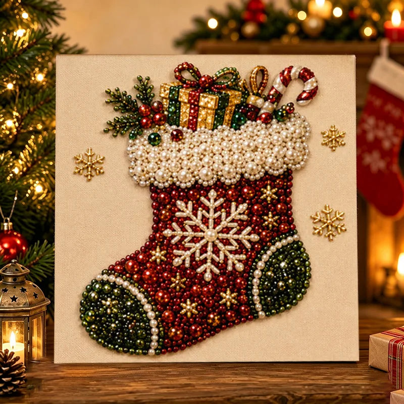 Framed Christmas Pearl Art Kit