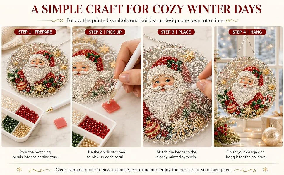 3D Pearl Christmas Suncatcher Kit